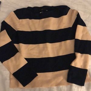 NWT j crew stripe boat neck top - size M